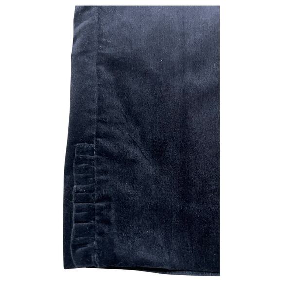 Talbots RSVP Dress Pants Velvet Velour Black Ankle Ruffle Hem Skinny Size 14 - Picture 3 of 8